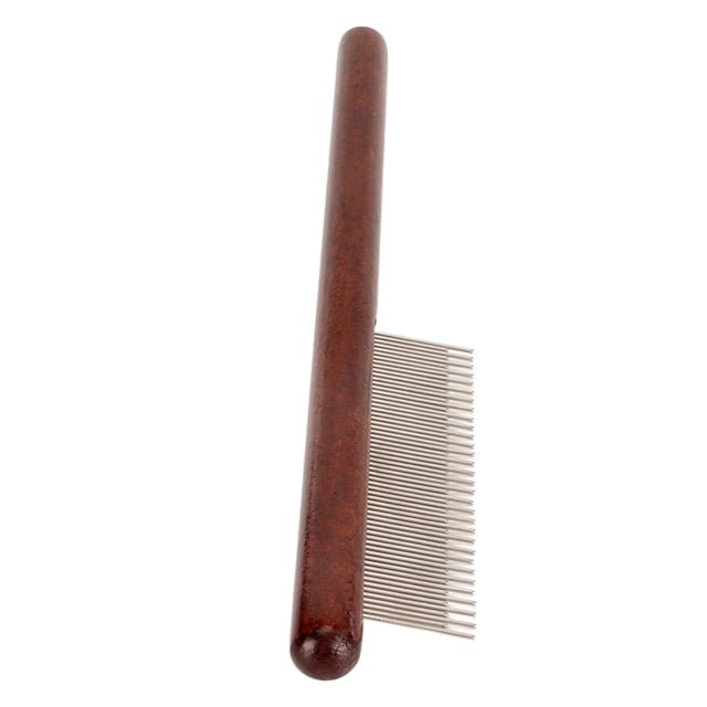 Cepillo De Aseo Para Perros De Madera, Peine Para Gatos Fácil De Limpiar Dientes De Pasador De Acero Inoxidable Duraderos Hermoso Para Perros Para Interiores Para Conejos
