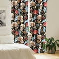 thumbnail image 2 of Ambesonne Witchcore Curtains, Red Moons Witchy Print, Pair of 28"x84", Charcoal Grey Champagne, 2 of 5