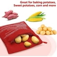 thumbnail image 5 of Microwave Potato Bag, 2 Pack of Reusable Baked Potato Microwave Baking Bag, Red, 5 of 7