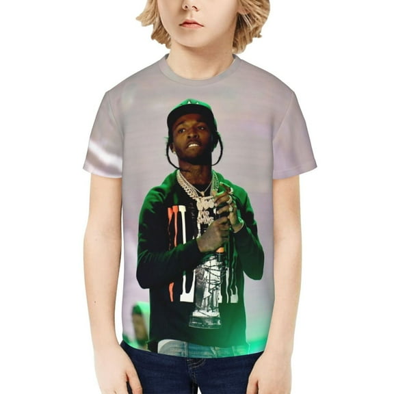 Pop Smoke Kids T-Shirt 3d Printed Graphic T-Shirts Boys And Girls Short Sleeve Shirts For Youth Kids X-Small