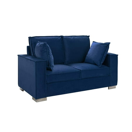 Clic Brush Microfiber Sofa Small E Loveseat Couch Navy Blue Clic Brush Microfiber Sofa Small E Loveseat Couch Navy Blue
