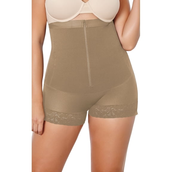 Fresh & Light Premium Colombian Faja Braless Body Briefer Girdle Panty Plus Reduces Waist & Hips Bodysuit Women