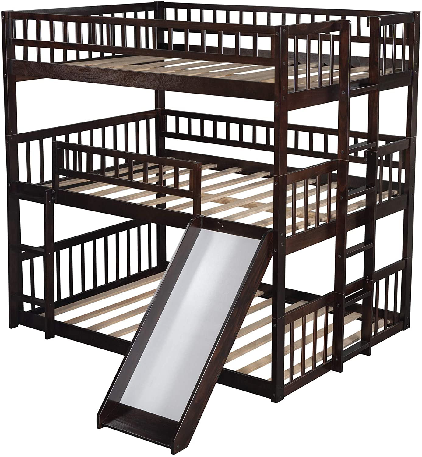 Strong Wooden Construction Bed Frame, Triple Bunk Bed Frame