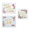 thumbnail image 1 of IMAX 65602-3 Bestina Gold Foil Wall Decor, Multi-Color - Set of 3, 1 of 1