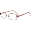 Madison Avenue Women's Rectangular Eyeglasses, MAL102, Wine, 52-17-135