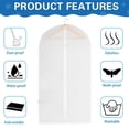 thumbnail image 4 of Bolsas para ropa Laklulu para colgar ropa, 6 piezas, bolsa transparente para ropa, bolsa para traje a prueba de polvo, fundas para ropa con cremallera para guardar en el armario y viajar, 4 of 6
