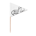 thumbnail image 1 of Meilleure Maman de Chat Citation Design DIY Cure-Dent Triangle Toppers de Cupcake Drapeau, 1 of 3