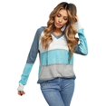 thumbnail image 5 of Suéter con capucha de punto a rayas de estilo europeo y americano para mujer, jersey holgado de manga larga de color para primavera y otoño, 5 of 5