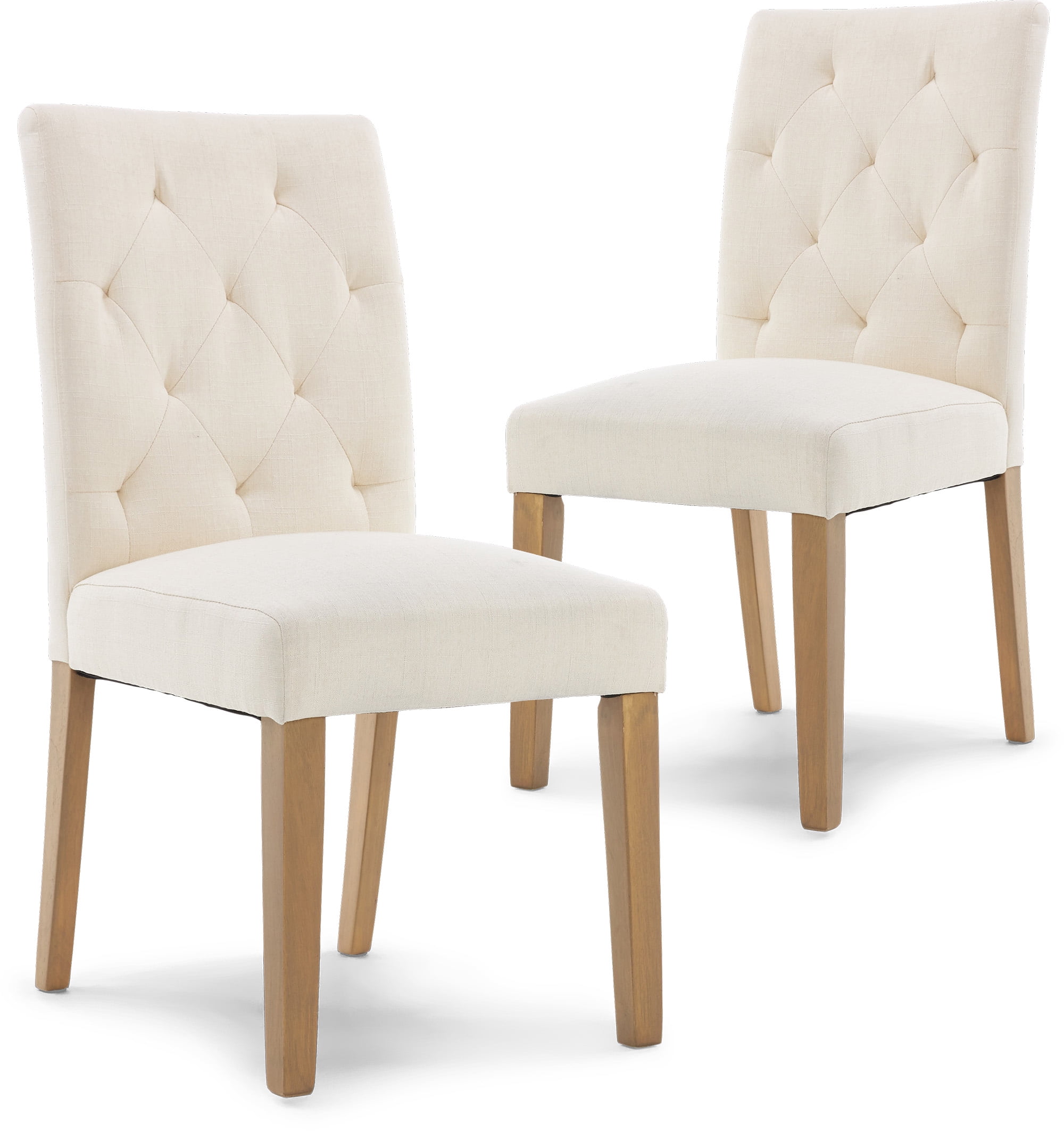 Finch Westport Tufted Armless Dining Side Chairs, Vintage Cream (Set of 2)