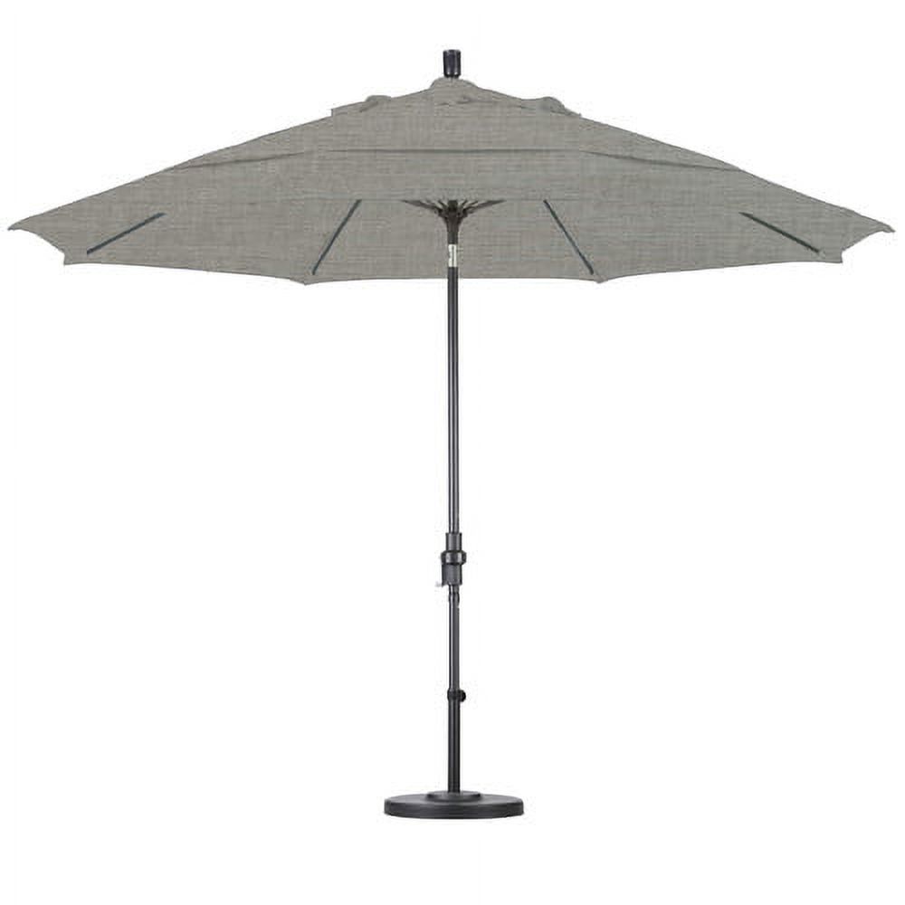 California Umbrella GSCUF118705-5484-DWV 11 ft. Fiberglass Market Umbrella Collar Tilt DV Matted Black-Sunbrella-Brass - image 2 of 7