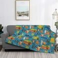thumbnail image 2 of Naloa Animals In Camping Flannel Blankets - Thick and Warm Blanket for Winter, Soft Fuzzy Plush King Blanket for All Seasons40"x30", 2 of 6