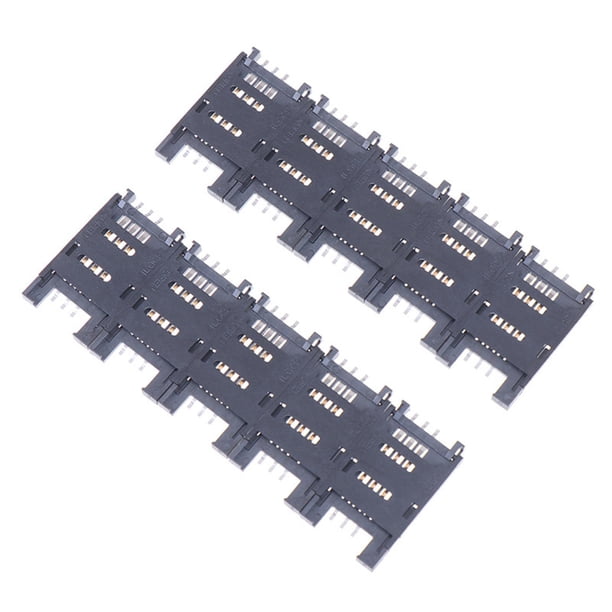 10 soportes para tarjetas SIM, ranuras de 6 pines, ranuras compactas para tarjetas de 6 pines para mantenimiento y servicio, compartimentos para tarje