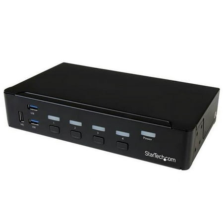 UPC: 0065030863728 | StarTech.com SV431DPU3A2 4-Port DisplayPort KVM Switch – DP KVM Switch with Built-in USB 3.0 Hub for Peripherals – 4K 30Hz