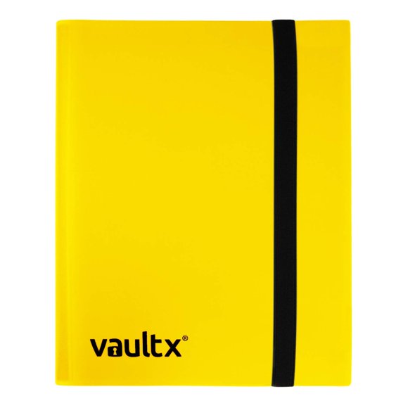 Carpeta Vault X con correa, 4 bolsillos, capacidad para 160 cartas, amarilla