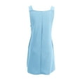 thumbnail image 5 of Summer Dresses for Womens 2025 Fashion Plus Size V-Neck Sleeveless Sling Pocket Solid Dress, 5 of 5