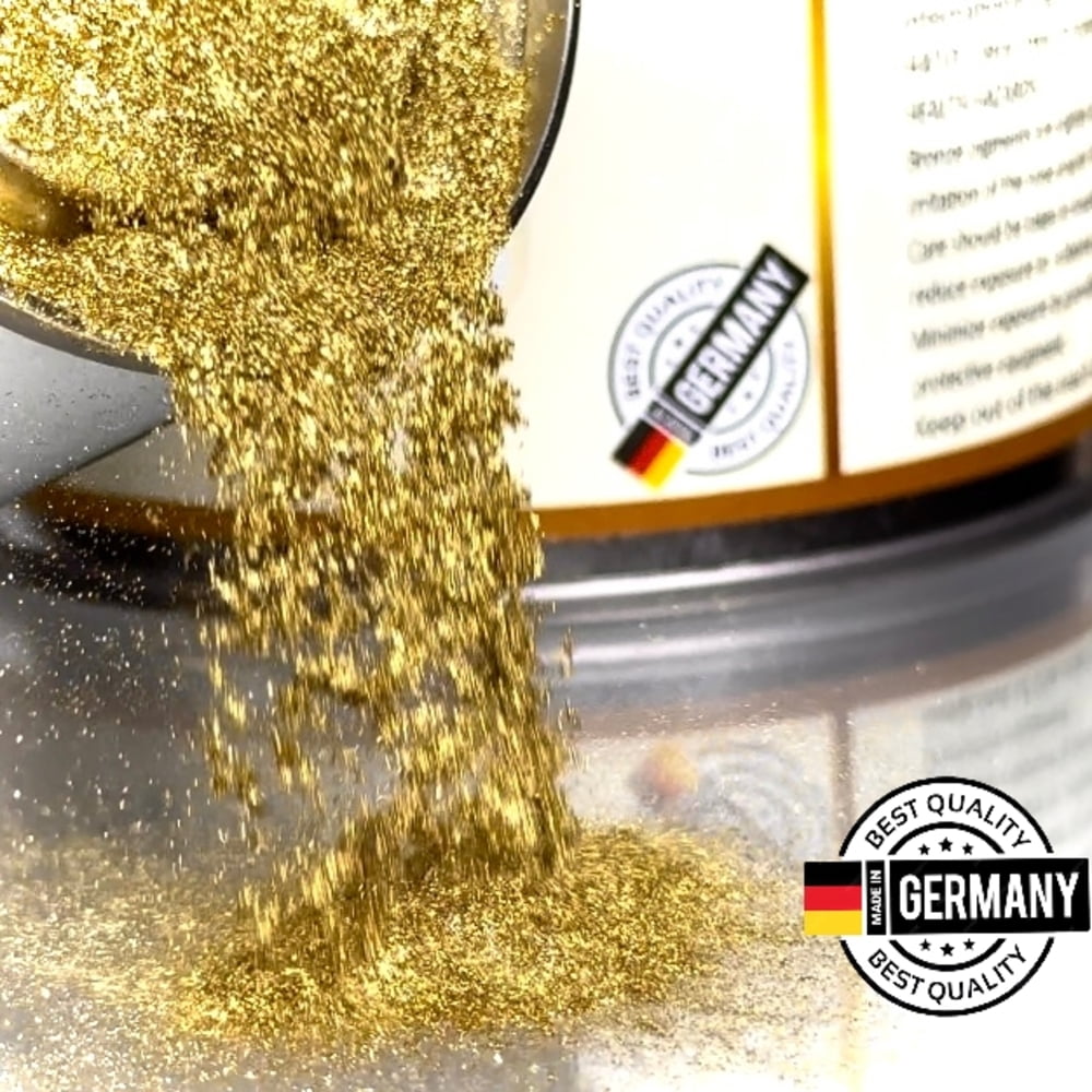 COMETCHEMICAL Metallic Pigment for Solvent, Epoxy Resin, Extra Rich Pale Gold, 0.44lb