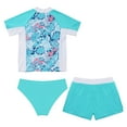 Alvivi Girls Rash Guard Swimsuit 3Piece Bathing Suit Swimwear Shirt