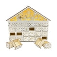 thumbnail image 3 of ZPAQI Christmas Wooden House Advent Calendar LED Lighted Snowflake Reindeer Scene Countdown Ornament with Large Drawer Box, 3 of 7