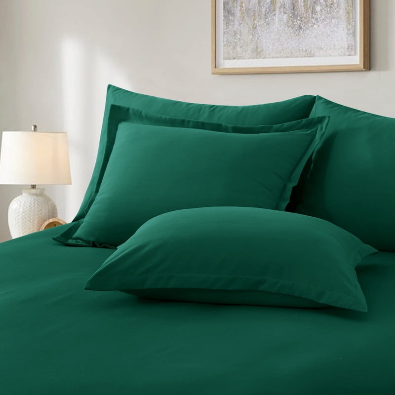 RUIKASI 7 Pieces Comforter Set with Sheets - Bed in a Bag with Comforter and All Season Sheets, Pillowcases,Dark Geeen,King