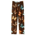 thumbnail image 4 of SOOMLON Women Pajama Pants Long Soft Funny Graphic Pajama Bottoms Adult Tall Warm Winter Lounge Sleepwear Sleep Pants Stretchy Comfy Wide Leg Pants Night Clothes Brown S, 4 of 7