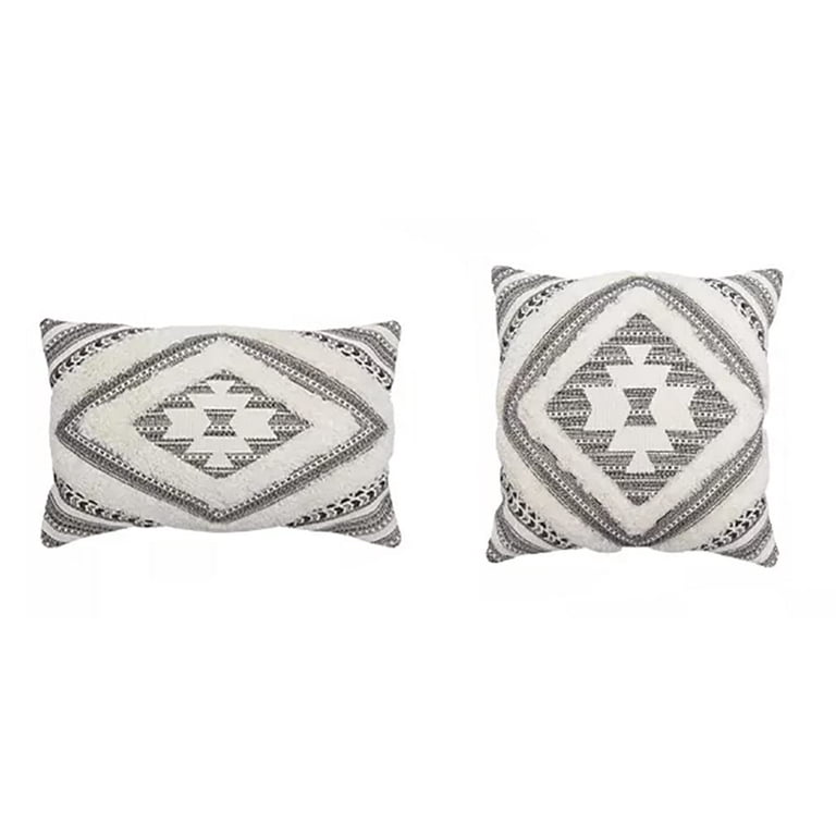 Boho Diamond Pillowset of 2, Throw Pillow 18x18, Decorative Pillows, Ornate  Cushion, Throw Pillow, Sofa Pillow, Couch Pillow, Boho Pillows 