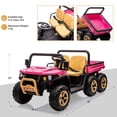 thumbnail image 2 of Roromall 2 Seater Ride On Truck for Kids 24V Ride On Dump Truck w/Parent Remote Control, Shovel, Music Player, Kids UTV Ride on Car with Electric Dump Bed, 4WD Power Ride Cars, 2 of 7