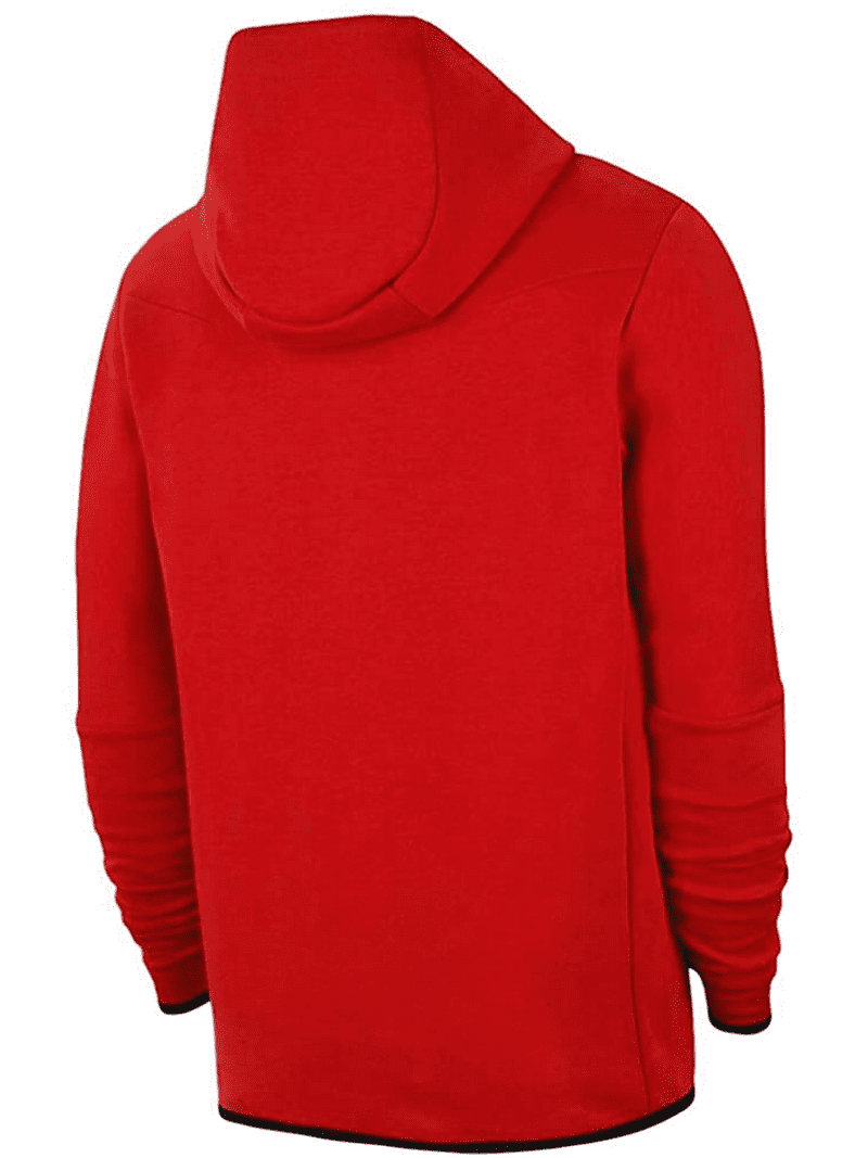 Men's Nike Sportswear Gym Red/Blk Tech Fleece Full-Zip Hoodie