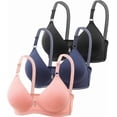 thumbnail image 1 of Pack de 3 sujetadores push up sin aros para mujer, top corto sexy con bustier, sujetador deportivo de entrenamiento con ajuste para yoga diario, fitness, deportes al aire libre, 1 of 5