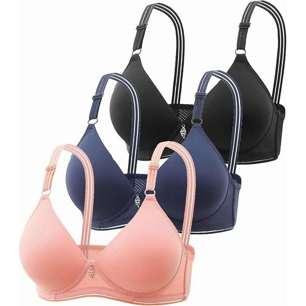 Pack de 3 sujetadores push up sin aros para mujer, top corto sexy con bustier, sujetador deportivo de entrenamiento con ajuste para yoga diario, fitness, deportes al aire libre