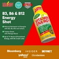 thumbnail image 3 of Vitamin Energy B12 Extra Strength Shot, Mango, 24 Pack – 260mg Natural Caffeine, 11,000% DV B12 & B6, Zero Sugar, 1.93 fl oz, 3 of 7