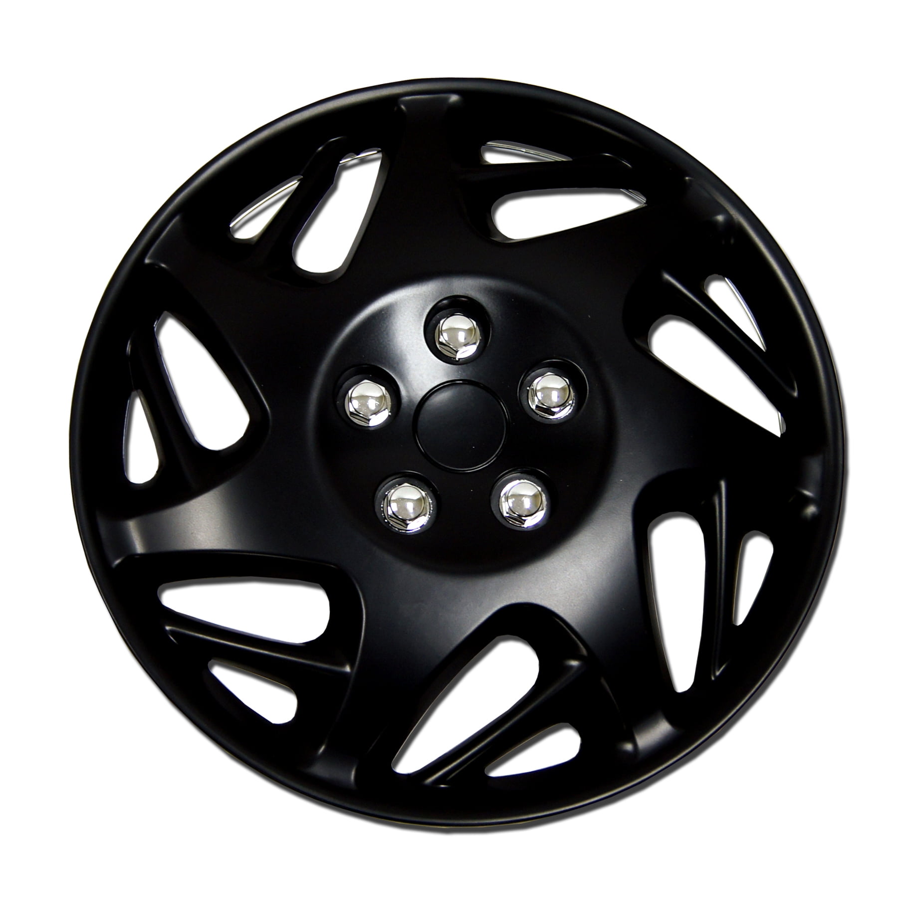 15 inch matte black hubcaps