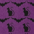 thumbnail image 2 of Simply Daisy Cats and Bats Amethyst Halloween Chenille Area Rug, 3' x 5', 2 of 5