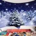 thumbnail image 3 of Tapiz de Navidad 3D Perfecl decoración para colgar en dormitorio Sala de 71 Pulgadas Nieve azul, 3 of 6