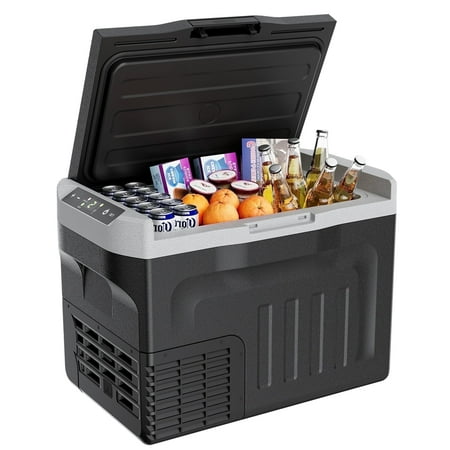 Condition photo showing New/Like New for simzlife 12 volt car refrigerator 32 quart portable fridge freezer compressor cooler 12/24v dc 110~240 volt ac for truck van rv camper suv travel camping road trips