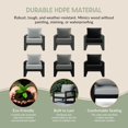 thumbnail image 6 of WestinTrends Montara Outdoor Modern HDPE Patio Club Chair with Waterproof Deep Seat Cushions, Black/Light Gray, 6 of 15