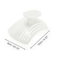 thumbnail image 5 of Unique Bargains 1 Pc Handle Hollow Hair Shampoo Brush for Head Massage 4.72"x3.15"x2.56" White, 5 of 6