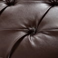thumbnail image 5 of Comfortable Chaise Lounge, Dark Brown Pu, Strong And Stable Wood Frame Upholstered Lounging , Genuine Cotton Interior, Construction, 5 of 5