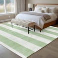 thumbnail image 4 of Non-Slip Rug Pad Rugs Sage Green Linen Striped Rectangle Area Rugs 5x7Ft Soft Carpet Pads for Living Room Kids Room, Vintage Farmhouse, 4 of 9