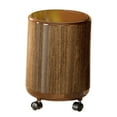 thumbnail image 3 of deevoka Trash Can with Lid Round Stylish Waste Basket for Living Room Study Bathroom With Wheels, 3 of 9