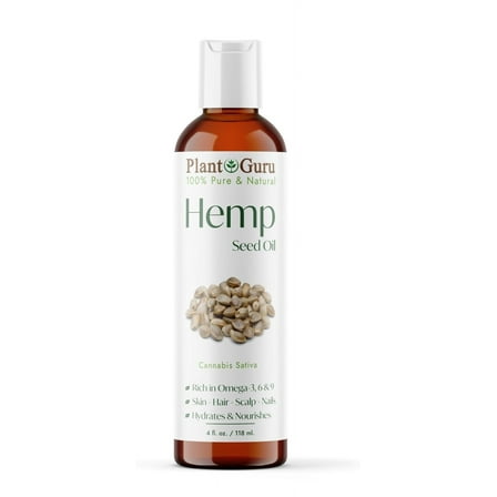 Hemp Seed Oil 4 oz. Cold Pressed 100% Pure Unrefined Natural