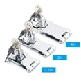 thumbnail image 3 of TFixol Door Lock Latch Cabinet Locks with Keys Hasp Lock Chrome Plated Garage Door Hasp Lock Staple Security Lock, 3 of 7