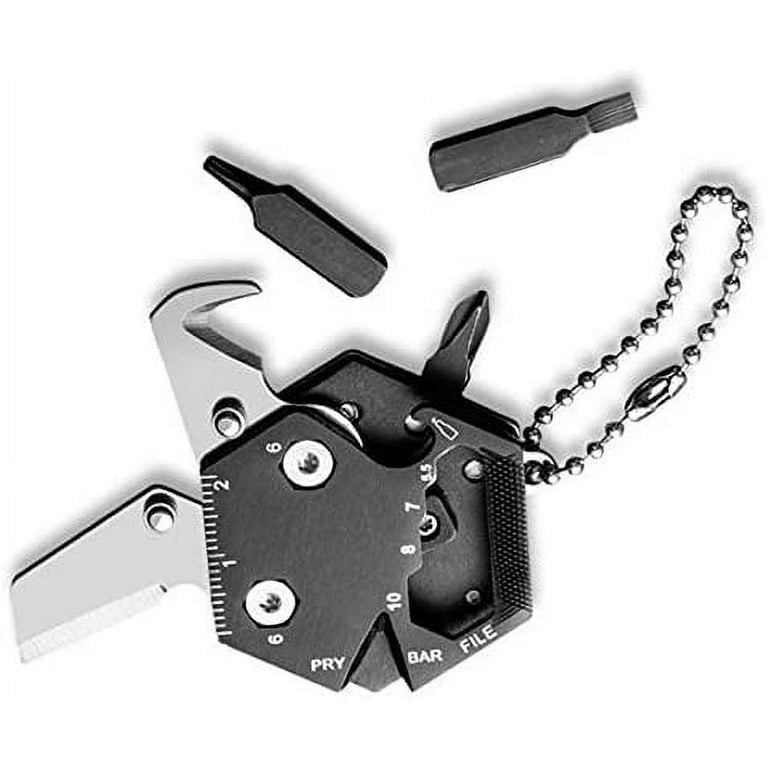 Multifunction Mini Folding Hexagon Screwdriver EDC Tools Outdoor Coin Keychain Tools Multi Pocket Emergency Survival Kit Titanium