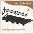 thumbnail image 3 of Lifewit Washer Dryer Countertop with Adjustable Shelf, Splice Type, 54" x 27.5" Melamine Cover for The Top with Edge Rails, Towel Rack, 8 Hooks, Laundry Room Storage and Organization, Black, 3 of 9