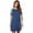 Blue, variant on WBQ Women's Sleepshirt Soft Nightdress 3/4 Sleeve Night Shirt Round Neck Sleep Dress Loose Comfy Pajama S-XXL