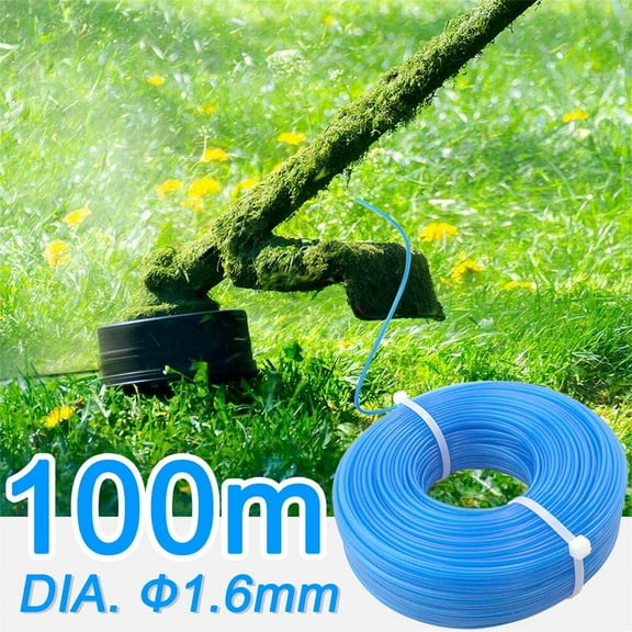 Haidf Grass Trimmer Line, 328ft Weed Eater String, .065'' Nylon Trimmer String Replacement Line for Garden String Trimmer Edger Replacement Spool, Weed Wacker String, 1.6mm Diameter, Blue