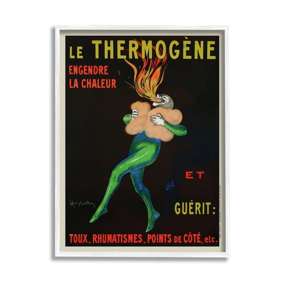 Stupell Industries Vintage Le Thermogene Poster Advertisement Sign , 16 x 20, Design by Leonetto Cappiello