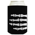 thumbnail image 2 of ThisWear Funny Halloween Beer Coolie Skeleton Hand Bones Pirate or Zombie Costume Accessory 6 Pack Can Coolie Drink Coolers Coolies Black, 2 of 2