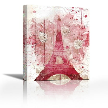 Paris Bloom - Contemporary Fine Art Giclee on Canvas Gallery Wrap - wall d?cor - Art painting - 21 x 27 Inch - Ready to Hang