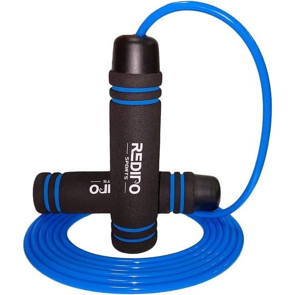 Redipo Weighted Jump Rope (1LB) Thick Speed Cable with Solid Core with Memory Foam Handles for Cadio,Boxing,MMA,Fitness Workouts