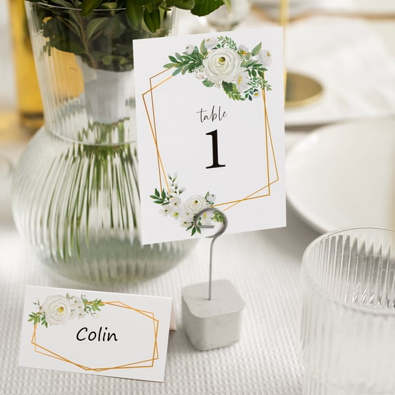 2ooya Floral Table Cards for Wedding Party 75 Pack